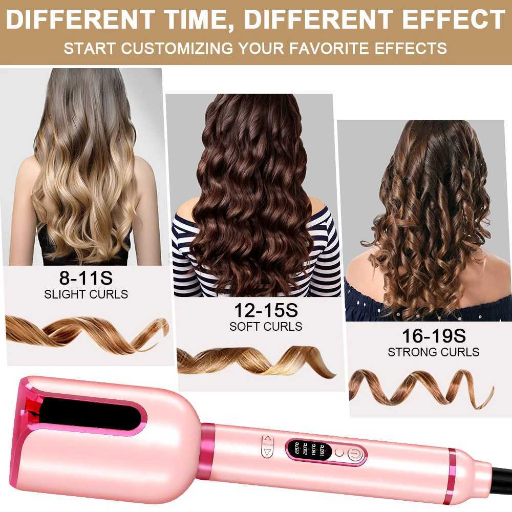 Auto Hair Curling Irons Electric Automatic Ceramic 1 Inch Hair Curler Rotating Curls Waves Anti-Tangle Curling Waver Large SlotB240719