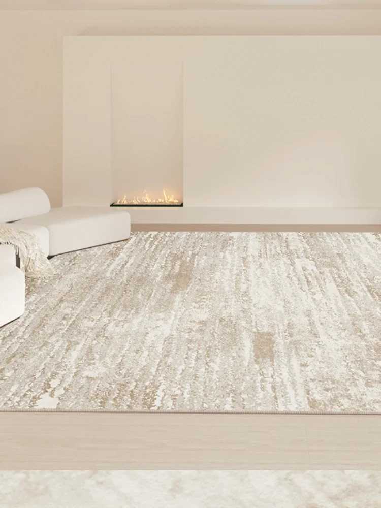 Abstract Beige Gold Carpets Extra Large Living Room Carpet Easy Care Bedroom Rugs Luxury Striped Home Decoration Rug Hallway Rug