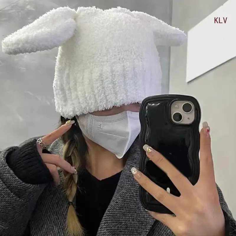 Winter Teenagers Beanie Elastic Windproof Shape Hat Ear Protector Hat Adult Winter Cycling Skiing Supplies 240712