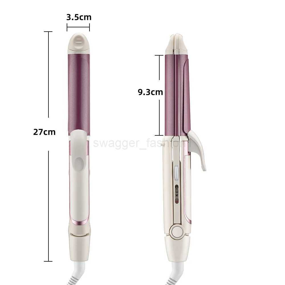 3 in 1 Electric Hair Curler and Straightener Personal Hair Styling Tools Wave Tourmaline Ceramic Styler Curling IronB240719