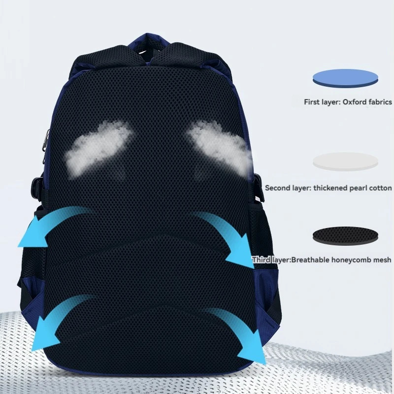 Elementary School Students Schoolbag Boys 1-3-6 Grades 6-12 Years Old Lightweight Leisure CHILDRENS Shoulder Bag Large Capa 240712