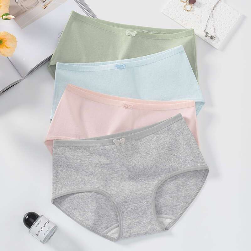 Independent Packaging 5A Antibacterial Bow Cute Girl Solid Color Elegant Women's Underwear Lingerie Women Underwear Underwears Woman Calecon Calz