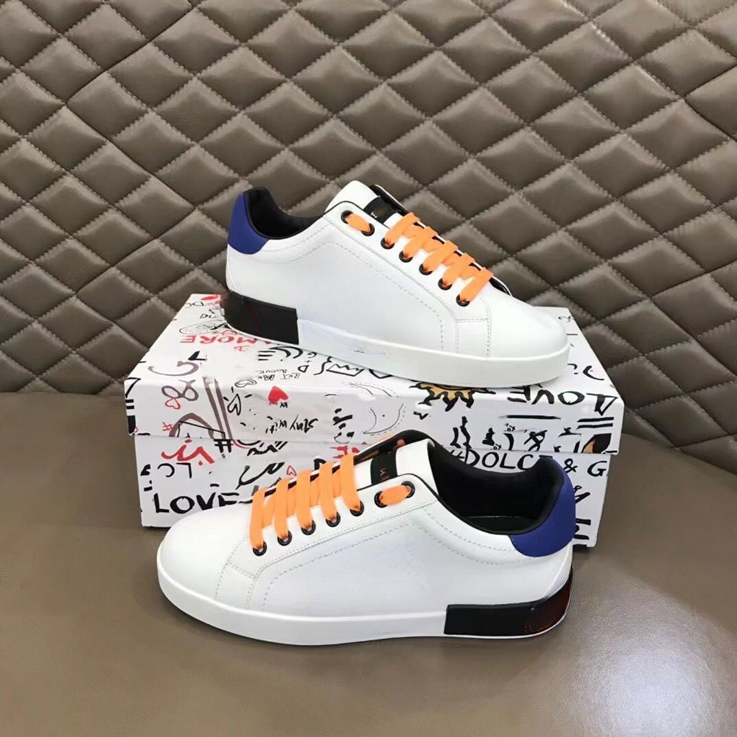 Luxury brand leisure sports men's shoes graffiti fashion classic red low help white shoe leather