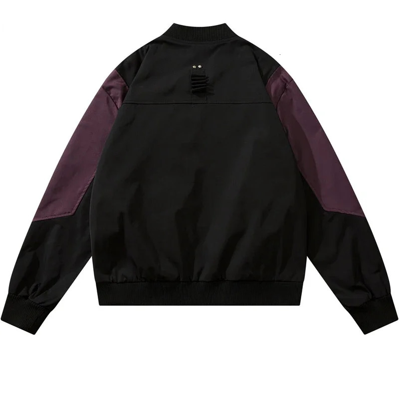 Men Cargo Jackets Y2K Streetwear Vintage Multi Pockets Patchwork Zipper Bomber Baseball Coats Streetwear Harajuku Outdoor 240717