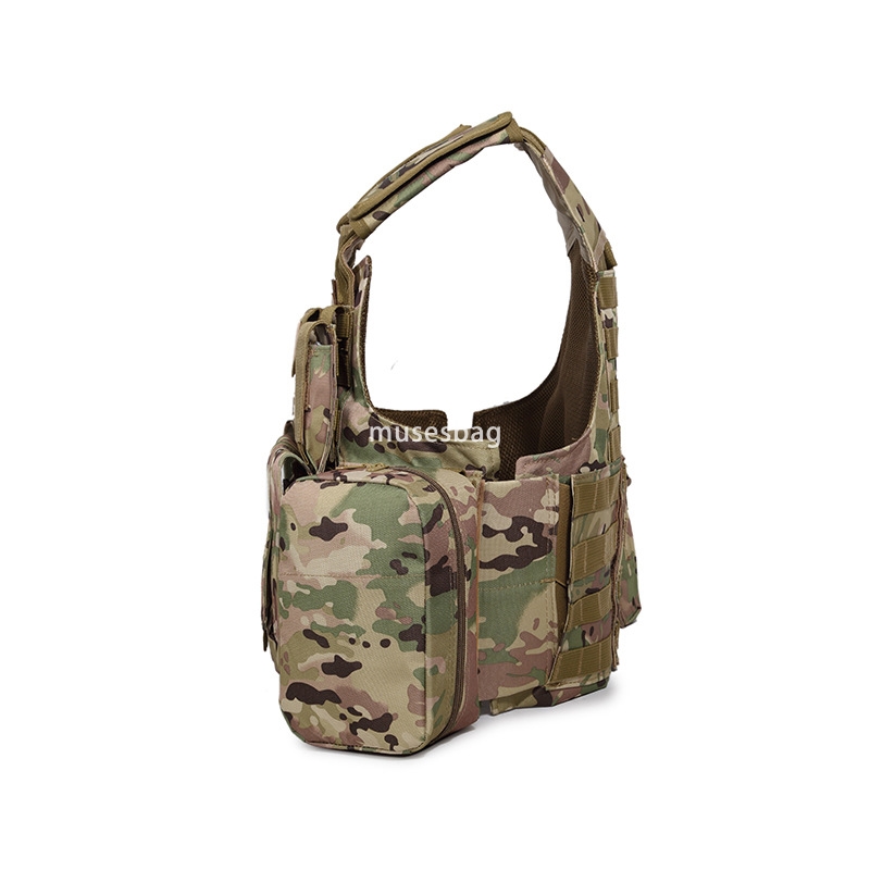 New shooting sports outdoor ghost tactical vest eight piece set camouflage vest as training uniform CS field equipment