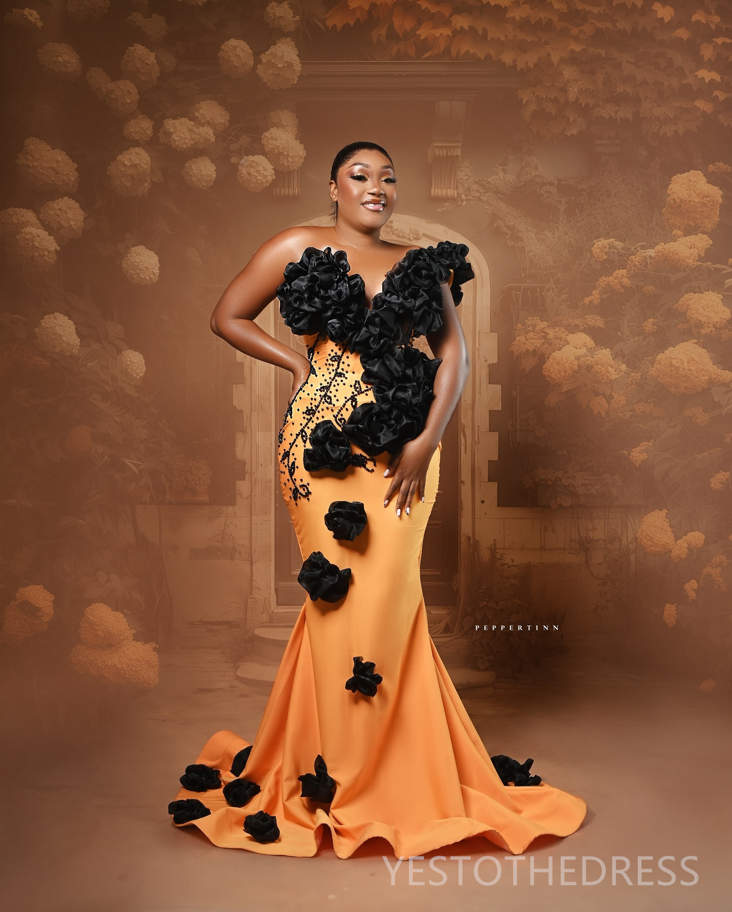 R&W 2024 Plus Size Orange Prom For Special Ocns ra One Shoulder Promdress Evening Dresses Elegant Beaded Pearls Birthday Dress Vestido De Gala AM1363