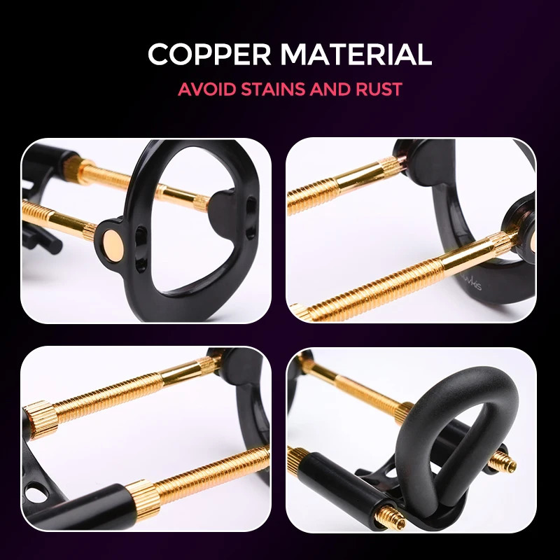 HESEKS Penile Pump Penis Enlargement Stretch Clamp Extender Penis Stretching Exerciser Penisgrowth Traction Sex Toys for Men 18 240715