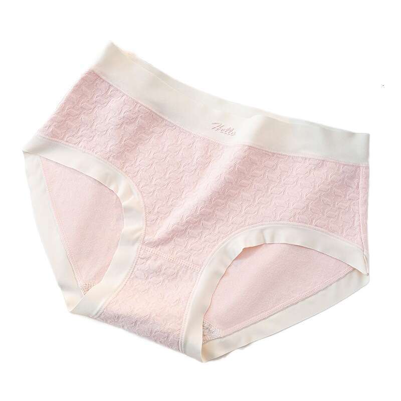 Fresh Jacquard Antibacterial Pure Cotton Crotch Gentle Style Women's Triangle Pants Breathable Seamless Underwear Women Calzoncillos Underwears W