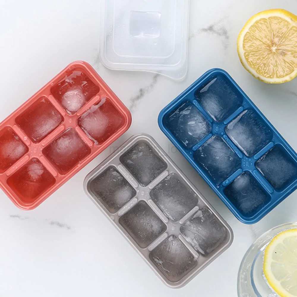 Silicone Ice Mold Food Grade 6 Grids Ice Cream Block DIY Drink Cream Tray Home Kitchen Fridge Storage Cubes Kitchen AccessoriesM240719