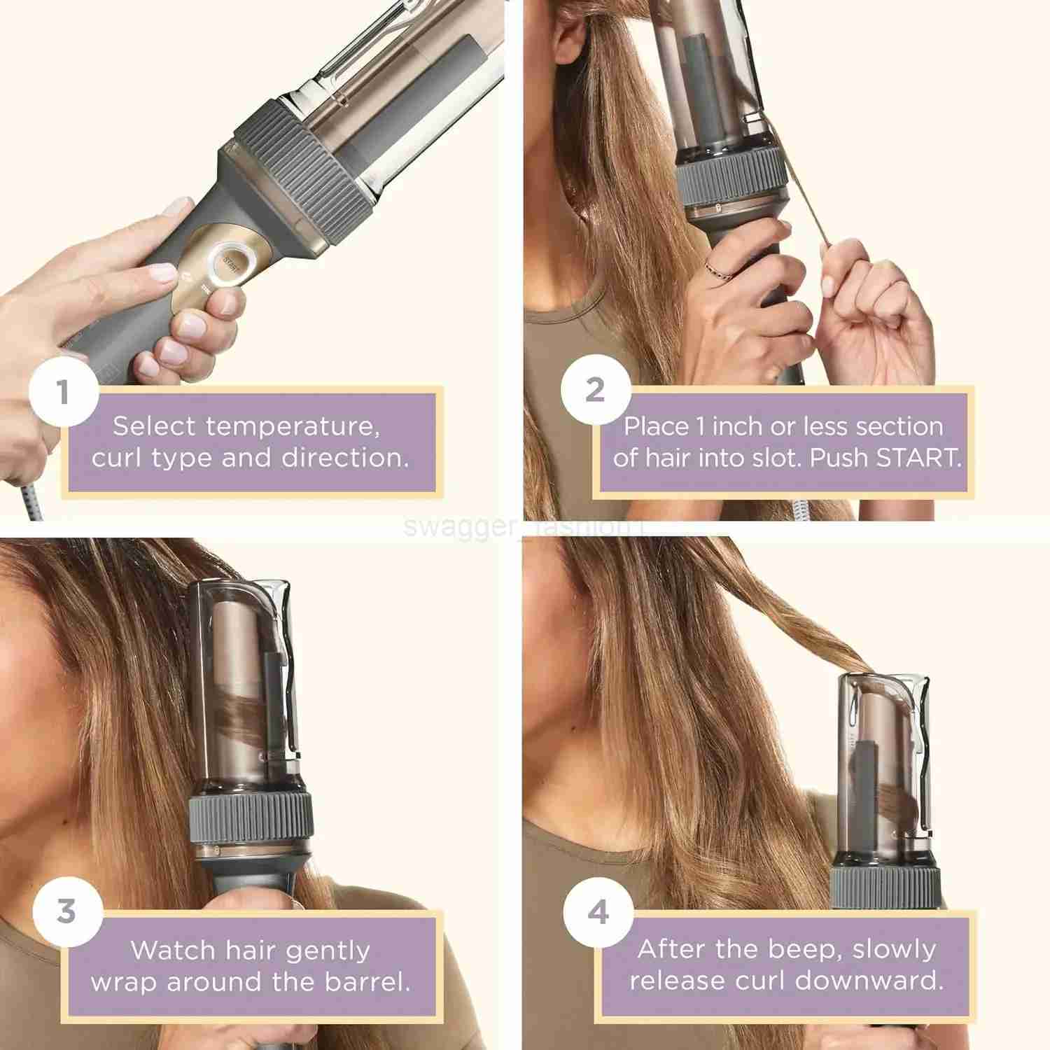 Curl Secret INFINITIPRO Automatic Curling Iron with 1 1/4-inch Barrel - Professional Hair Curler for All Hair Types and Medium tB240719