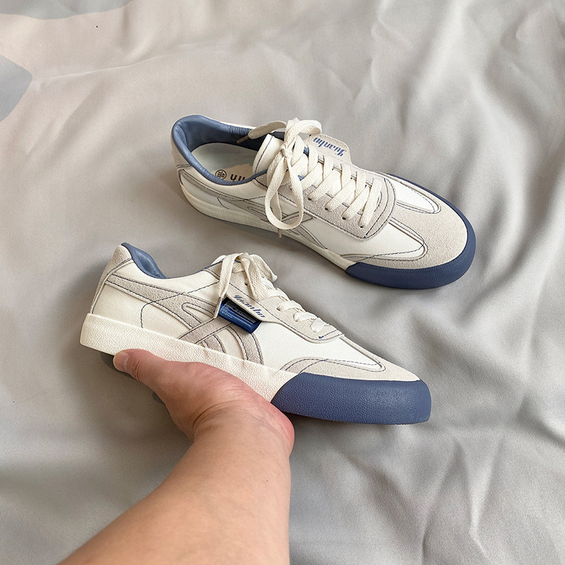 Men's Canvas Shoes: Quality 2024 Korean Style Fashion Hot Sneakers (White)