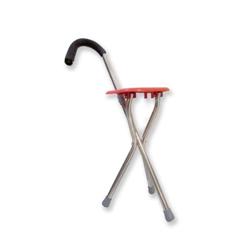 Factory direct stainless steel crutch stool for the elderly Cane stool for going out hiking crutches Cane stool