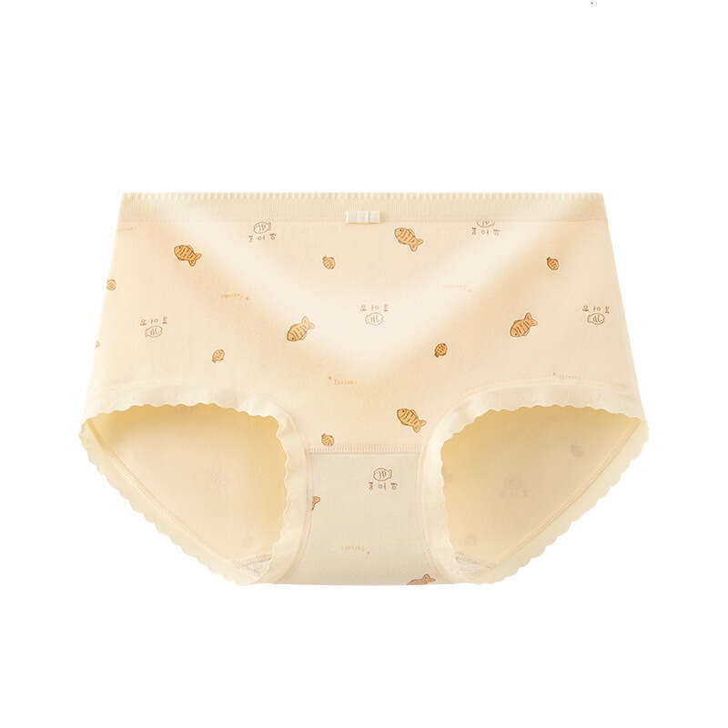 Countryside Style Pure Cotton Printed Cute Girl Underwear, 5A Antibacterial Breathable Women's Underwear Calzoncillos Lingerie Underwears Woman W