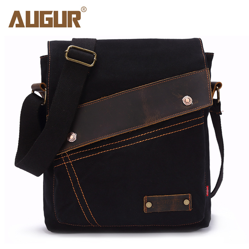 AUGUR 2024 Canvas Crossbody Bag Men Military Army Vintage Messenger Bags Large Shoulder Bag Casual Travel Bags