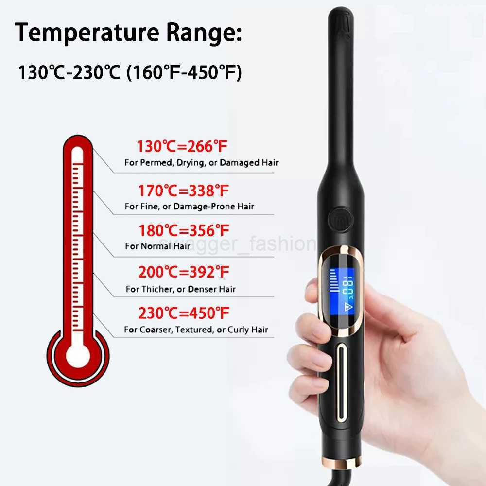 Professional Hair Curler 0.4 Inch U-shaped Plate Pencil Flat Iron For Short Hair Pixie Cut Beard Styling Tools Dual VoltageB240719