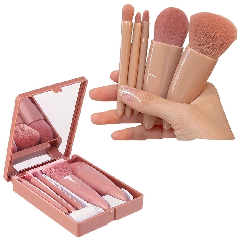 Mini makeup brush set with soft and fluffy mirror surface used for cosmetics foundation make-up eye shadow kabuki mixed makeup brush beauty tools 2407