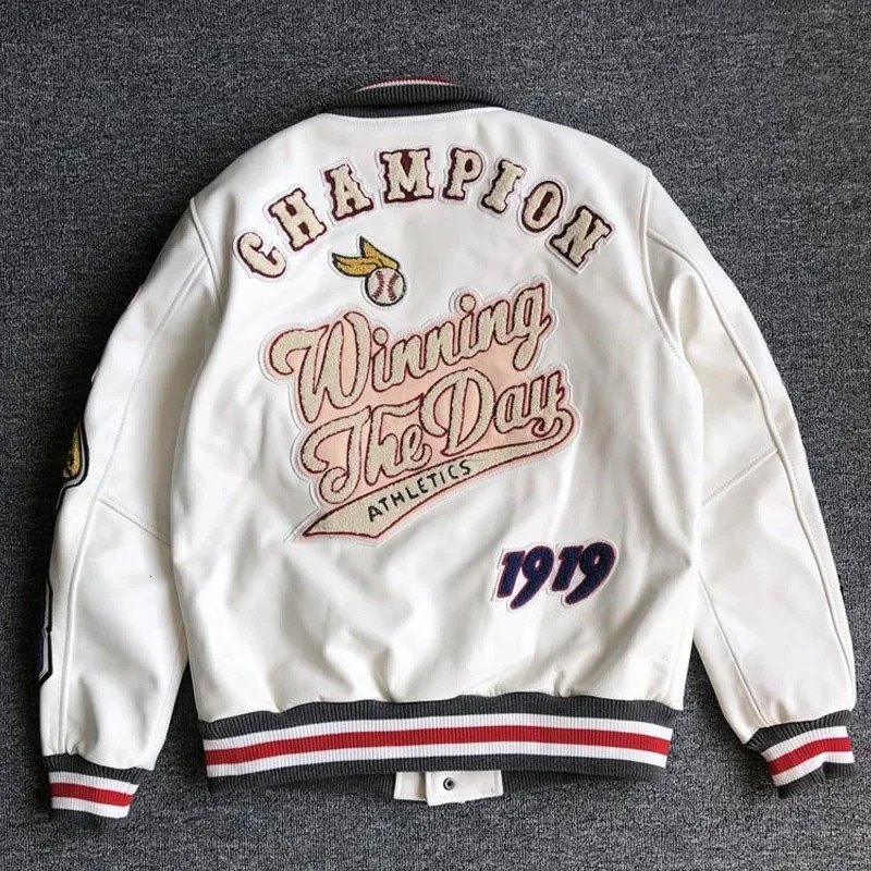 Hip Hop Pu Leather Jacket Mens Multi-letter Embroidery Fashion Motorcycle Coat Y2K Couple Loose Baseball Uniform Trend 240717