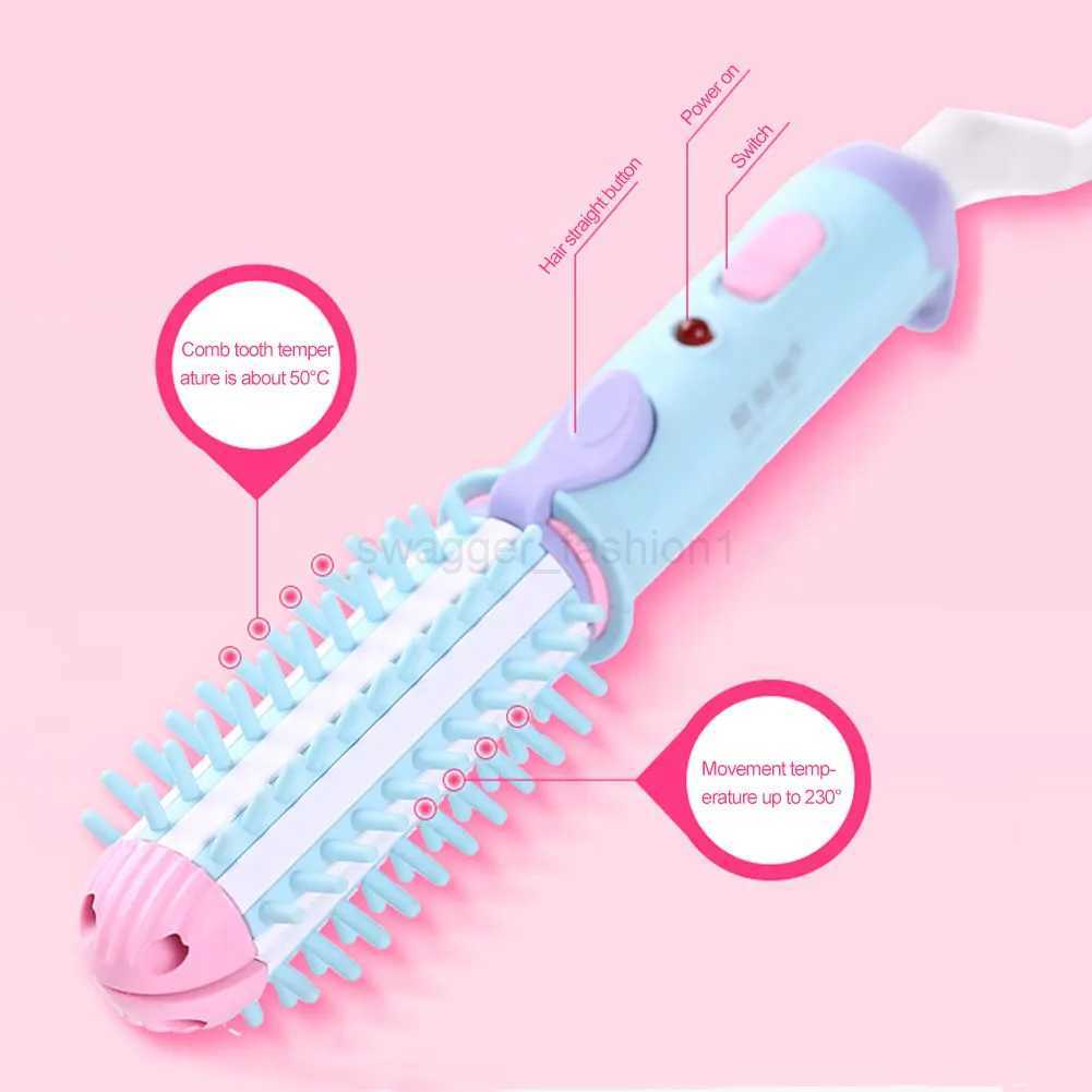 Mini Hair Curling Iron 220V Electric Small Hair Straightening Curling Iron Set Cute Flat Irons Travel Hair Straightener ToolsB240719
