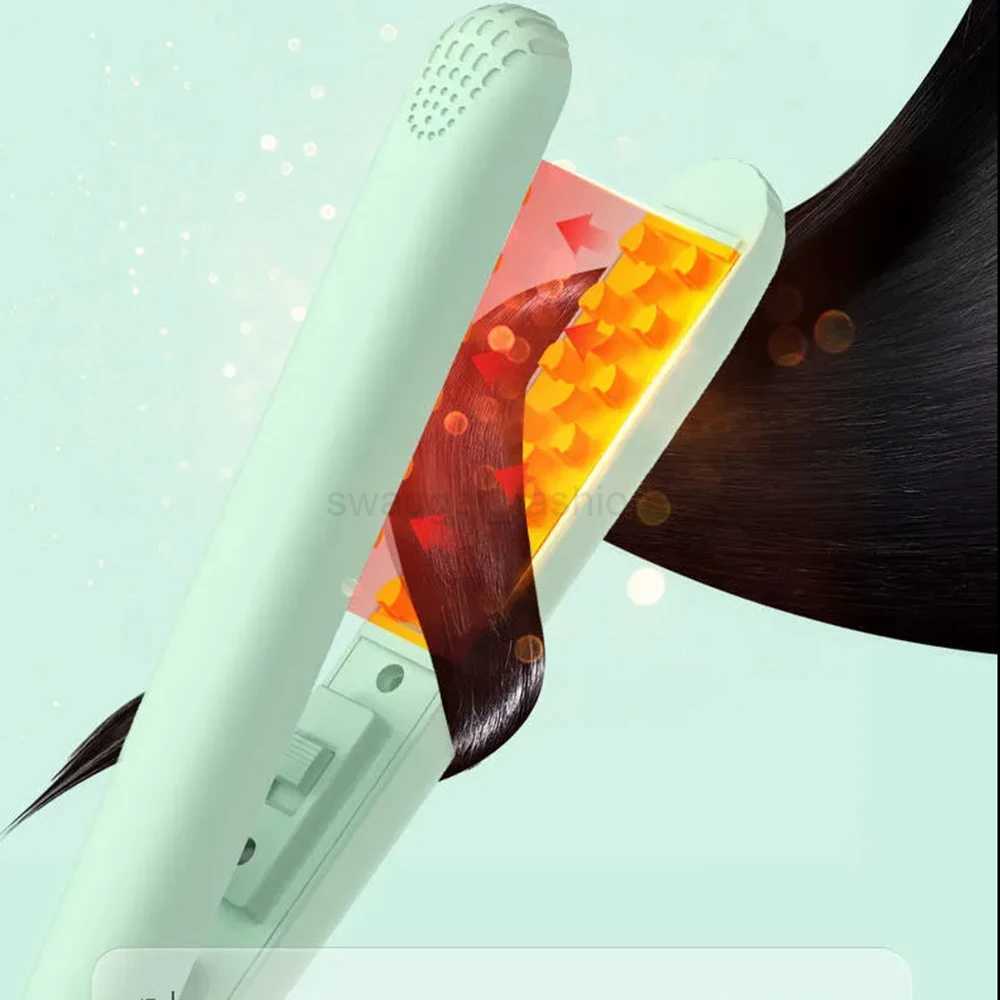 Mini 3D Grid Hair Crimper Curling Iron Volumizing Hair Iron Ceramic Corn Perm Splint Flat Iron Hair Styling Tools Gift for WomenB240719