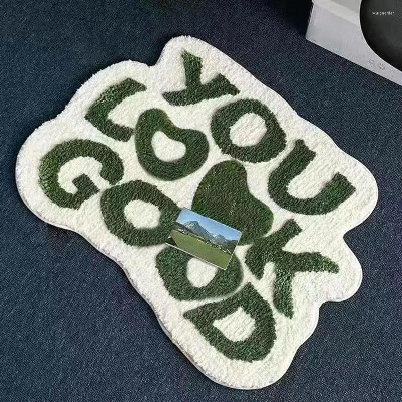 20 new Carpets Flocking You Look Good Rug Custom Handmade Living Room All-season Universal Household Absorbent Anti-slip Dirt-resistant H260226