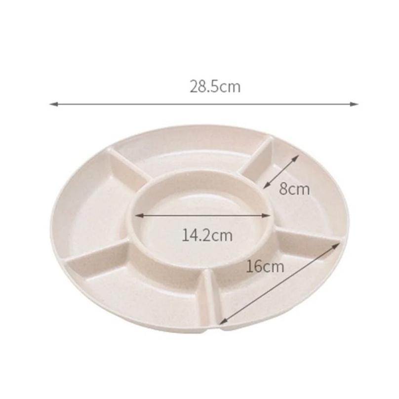 Dishes & Plates 1 Pc 6-Artment Food Storage Tray Dried Fruit Snack Plate Appetizer Serving Platter For Party Candy Pastry Nuts Dish Dr Dhpzs
