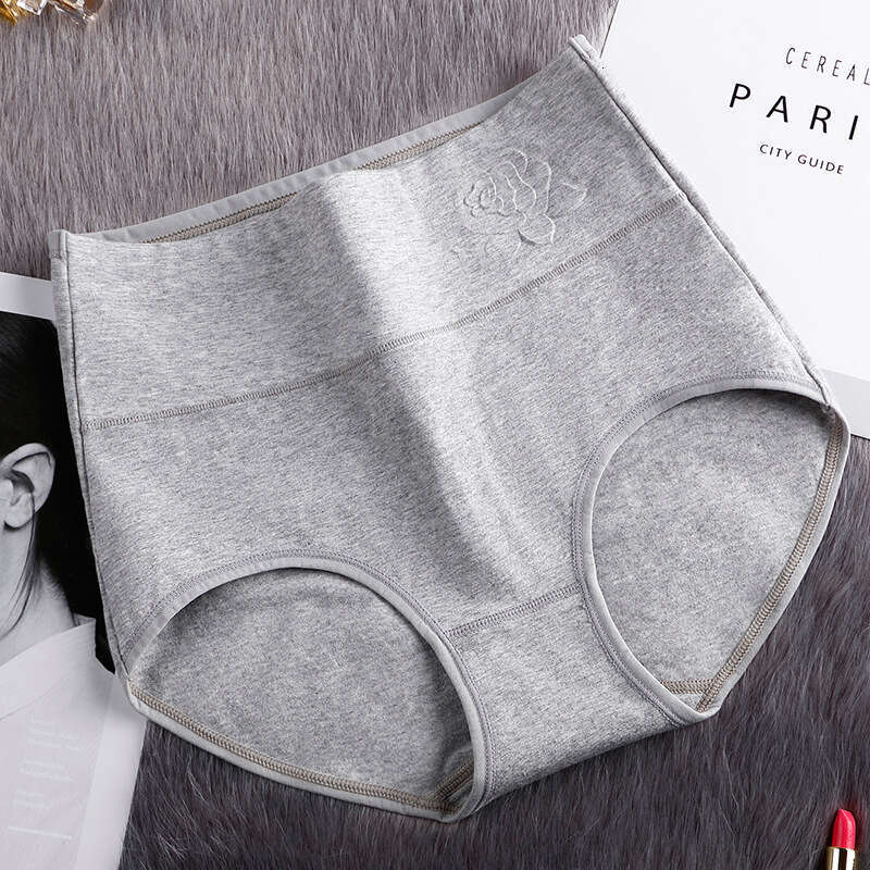 Pure Cotton Triangle Pants Embossed Postpartum High Waisted Abdominal Large Size Underwear Calecon Lingerie Underwears Woman Women Underwear Calzoncil