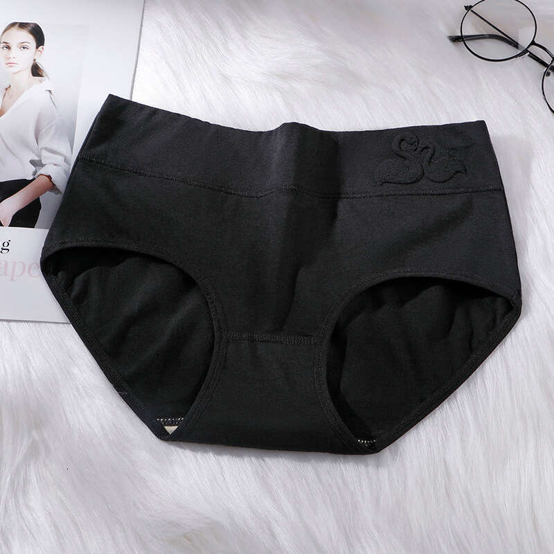 Cotton Antibacterial 3D Embossed Women's Large Size Pure Cotton Mid Waist Underwear Calecon Calzoncillos Panties Women Underwear Lingerie Underwe