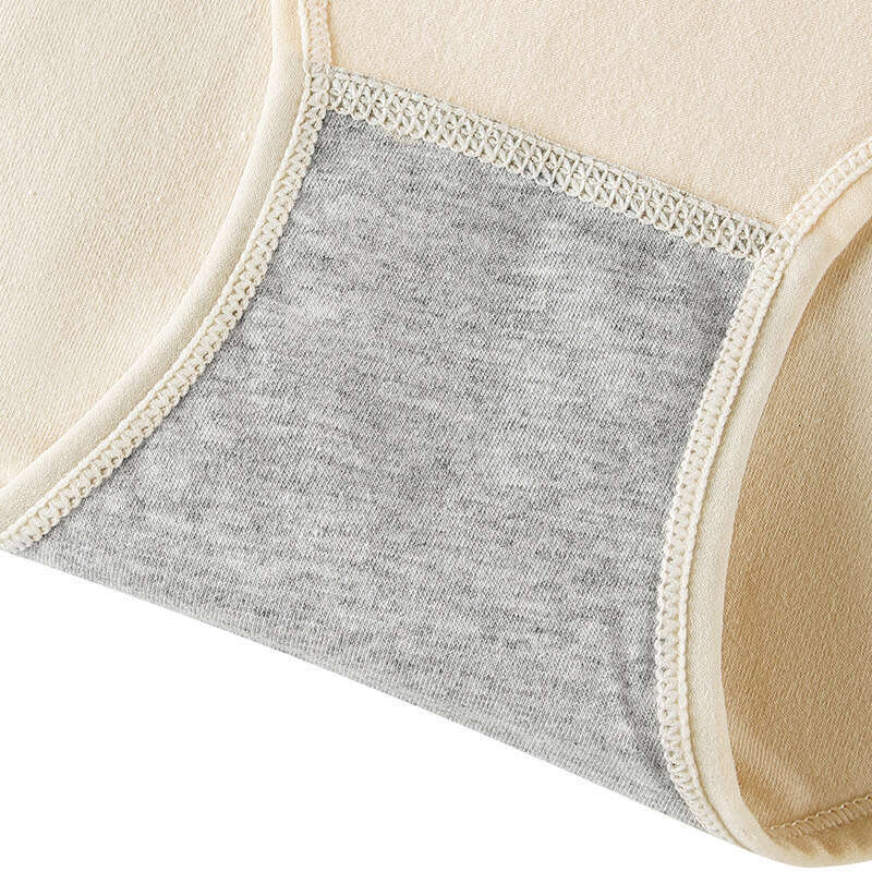 Widening Anti Leakage Physiological Solid Color Pure Cotton Women's Menstrual Period Leak Proof Underwear Women Calzoncillos Panties Underwears W