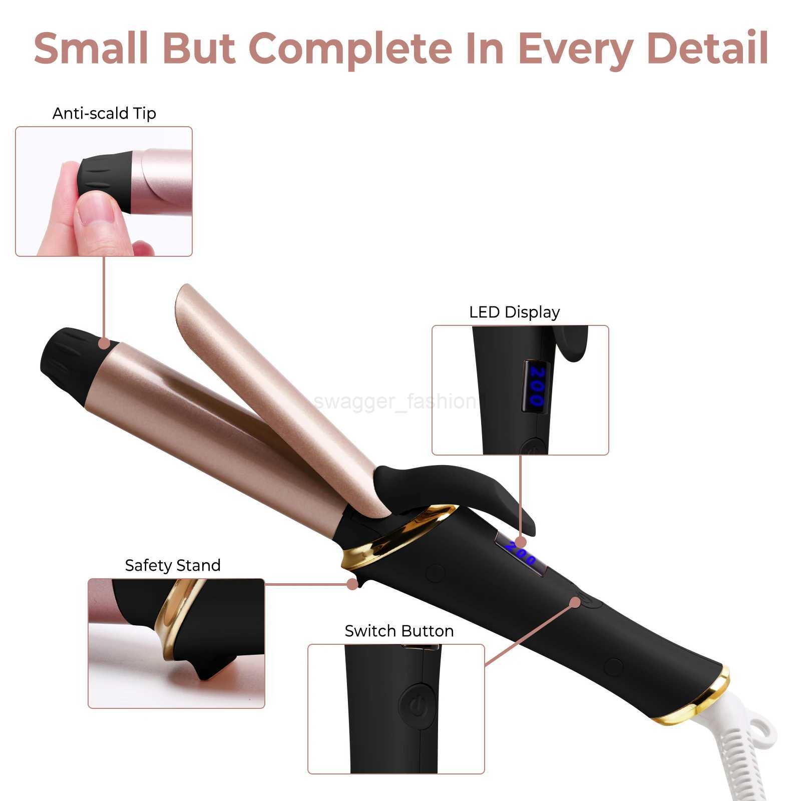 Ceramic Mini Hair Curler 25mm Travel Curling Iron Dual Voltage Curling Wand Small Hair iron Styler Curly Hair ProductsB240719