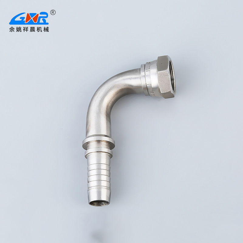 Manufacturer supplies crimping type internal thread fittings, American 90 degree internal cone hose fittings, stainless steel fittings