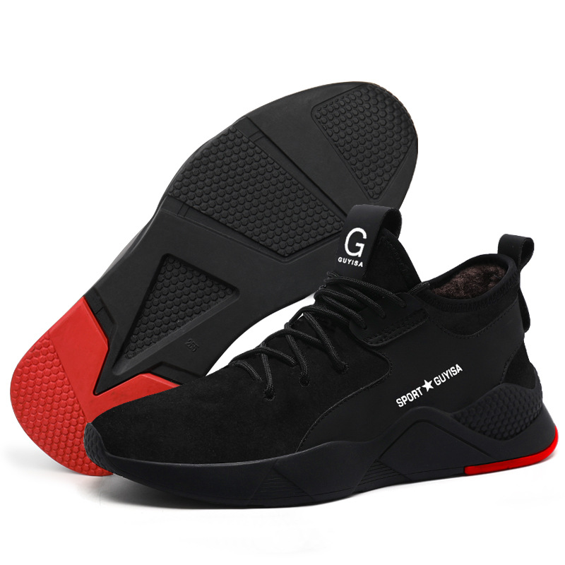 Sneakers Women Warm Winter Men Indestructible Steel Toe Shoes Anti-Smash Safety Work Boots Male a427