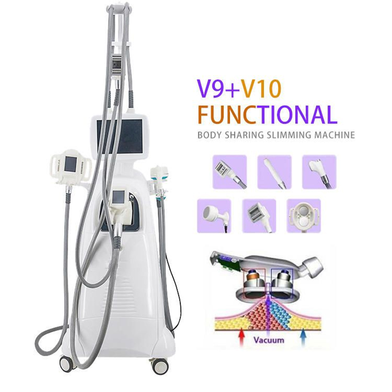 Salon Vacuum Roller RF Cavitation V9 V10 Body Contouring Fat Reduction Massage Cellulite Removal Face Lifting Buttock Lift Beauty device