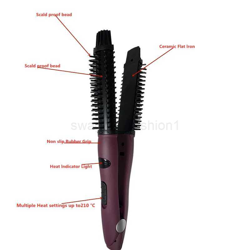 Both of high and low gear electric curling iron does not hurt the hair perm hair comb pear flower electric round brush shapeB240719