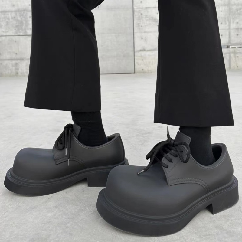 New Platform Women Loafers Fashion Round Toe Chunky Retro Flat Shoes Female Slip on Casual Women Low Top Thick Sole Single Shoe