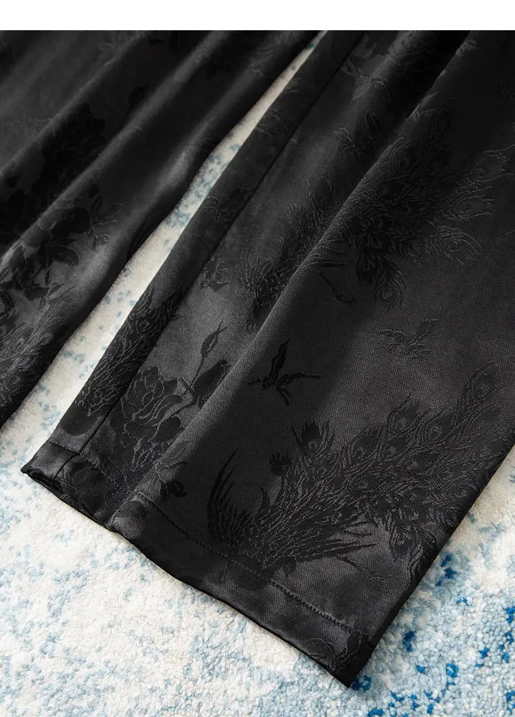 Women High Quality Stain Jacquard Suits Jacket Coat Blazer And Pant 2 Piece Set Matching Outfits Female Formal Occasion Clothes 240712