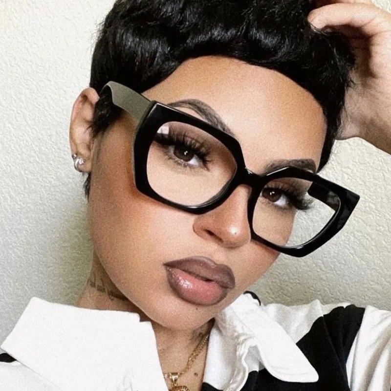 Sunglasses Frames Cat Eye Optical Eyeglasses For Women Brand Designer Fashion Luxury Anti Blue Light Computer Glasses Ladies Eyewear