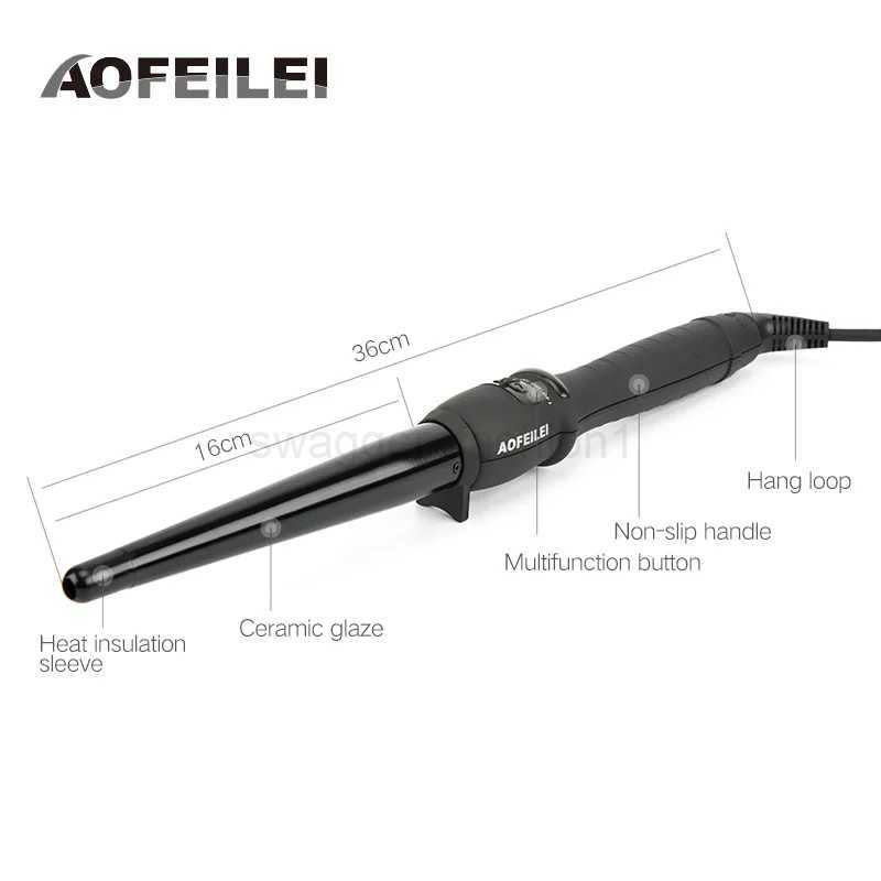 Professional Cone Shape Ceramic Hair Curler Iron Curling Wand Rollers Waver Styling Tools Style Quick Heat Electric CurlyB240719
