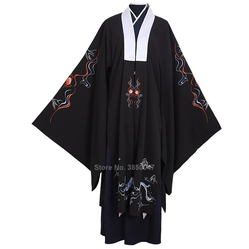 Japanese Kimono Samurai Man Set Dragon Print Harajuku Ancient Vintage Embroidery Traditional Clothing Yukata Cardigan Costume 240715