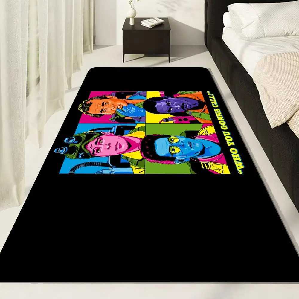 G-Ghostbusters Black Cell Floor Mat Room Mats Anti-slip Absorb Water Long Strip Cushion Bedroon Mat Household Carpets