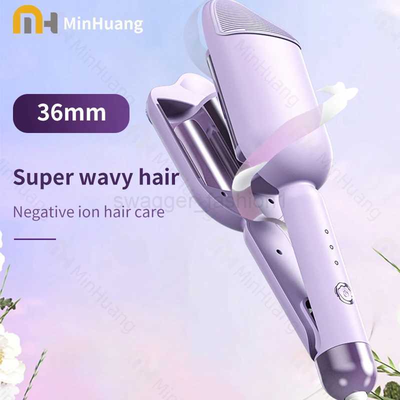 New 36mm Wavy Hair Curlers Curling Iron Wave Volumizing Hair Lasting Styling Tools Egg Roll Head Waver Styler Wand Curling IronsB240719