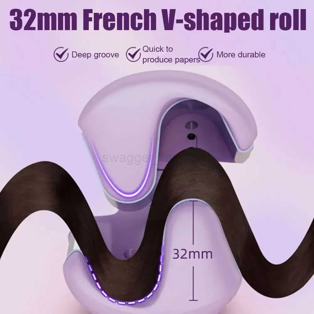 32mm French Hair Curler Wave Professional Egg Roll Hair Curling Iron Corrugated Wavy Styler Fast Heating Volumizing Styling ToolB240719Bh240720