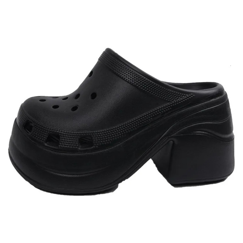 Womens Sliding Boots Hollow Shoes Sandals Fashion Summer Platform 2024 Outdoor Leisure Unprinted Good Product Zapatos Pump Sliding Block 240719