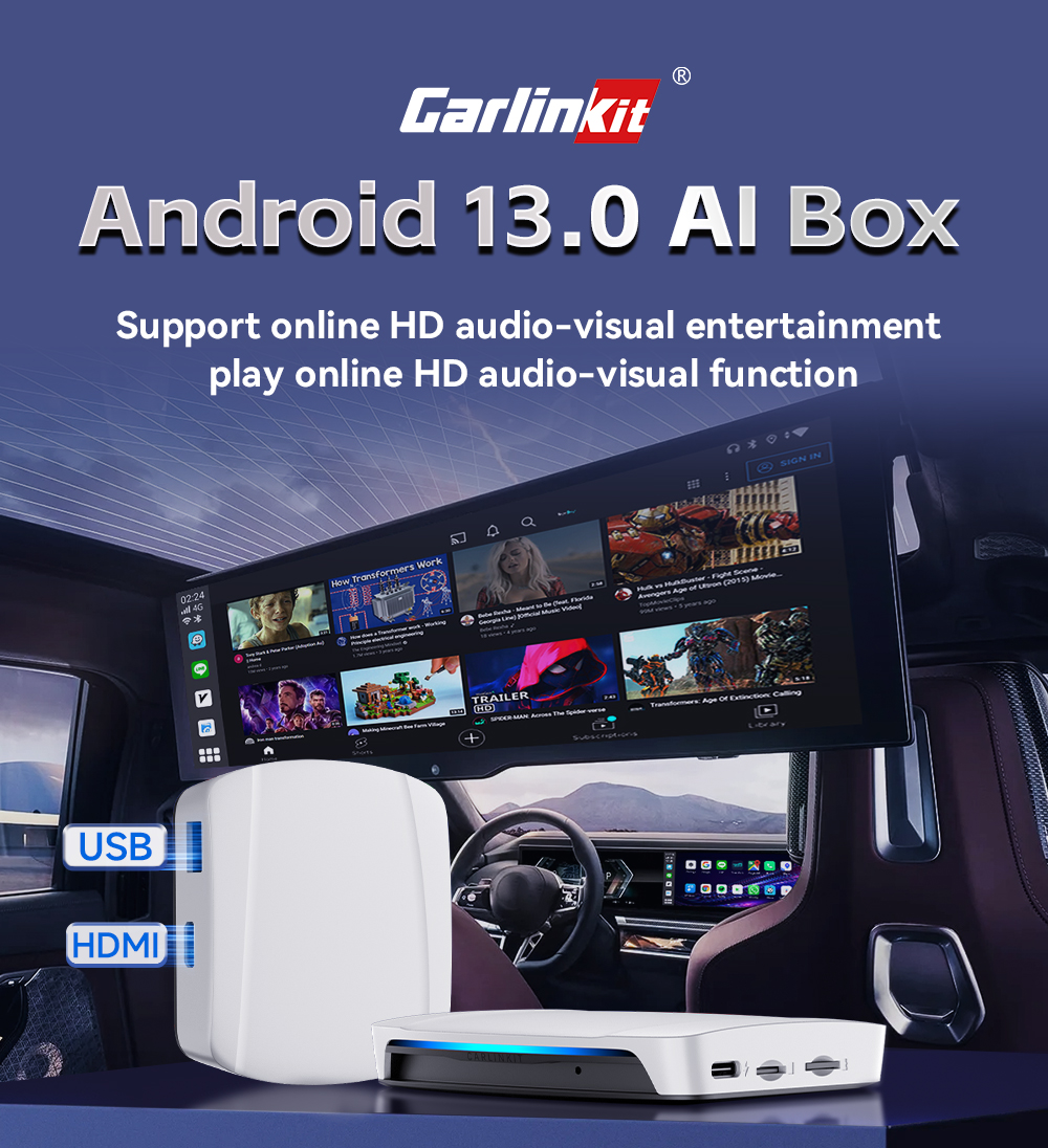 Carlinkit TBOX UHD android 13 carplay ai box with HD port QCM660 4G SIM CARD WIFI BT wireless carplay adapter Car android APP youtube netflix google e