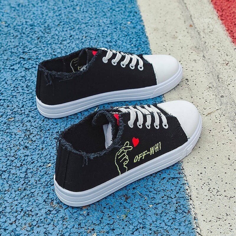 SIGHS Ready Stock 35-40 cheap sports shoes Little 2021 Women's White Canvas New Summer Pelar Korea Version Compatible