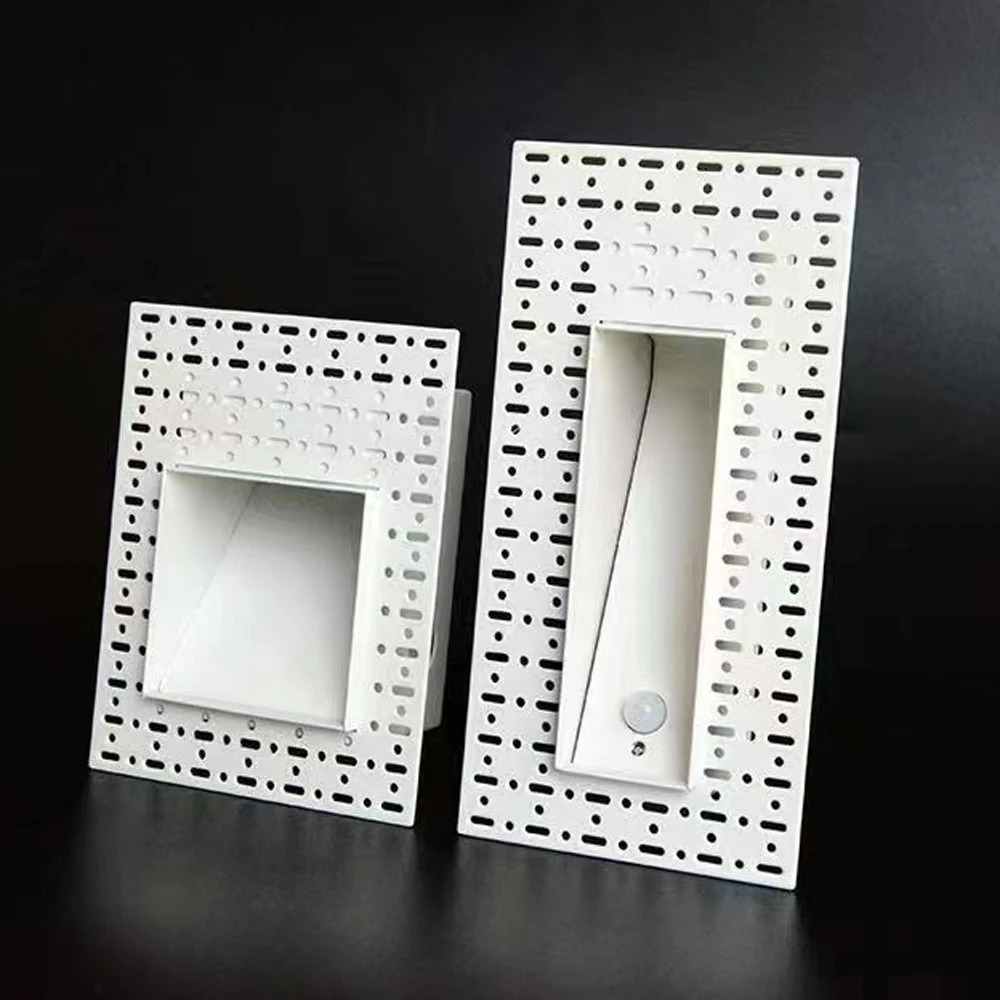 Embedded frameless LED step lights and stair wall lights with 3W motion sensors smart night lights for indoor bedroom ladder corners 100-240V 240716
