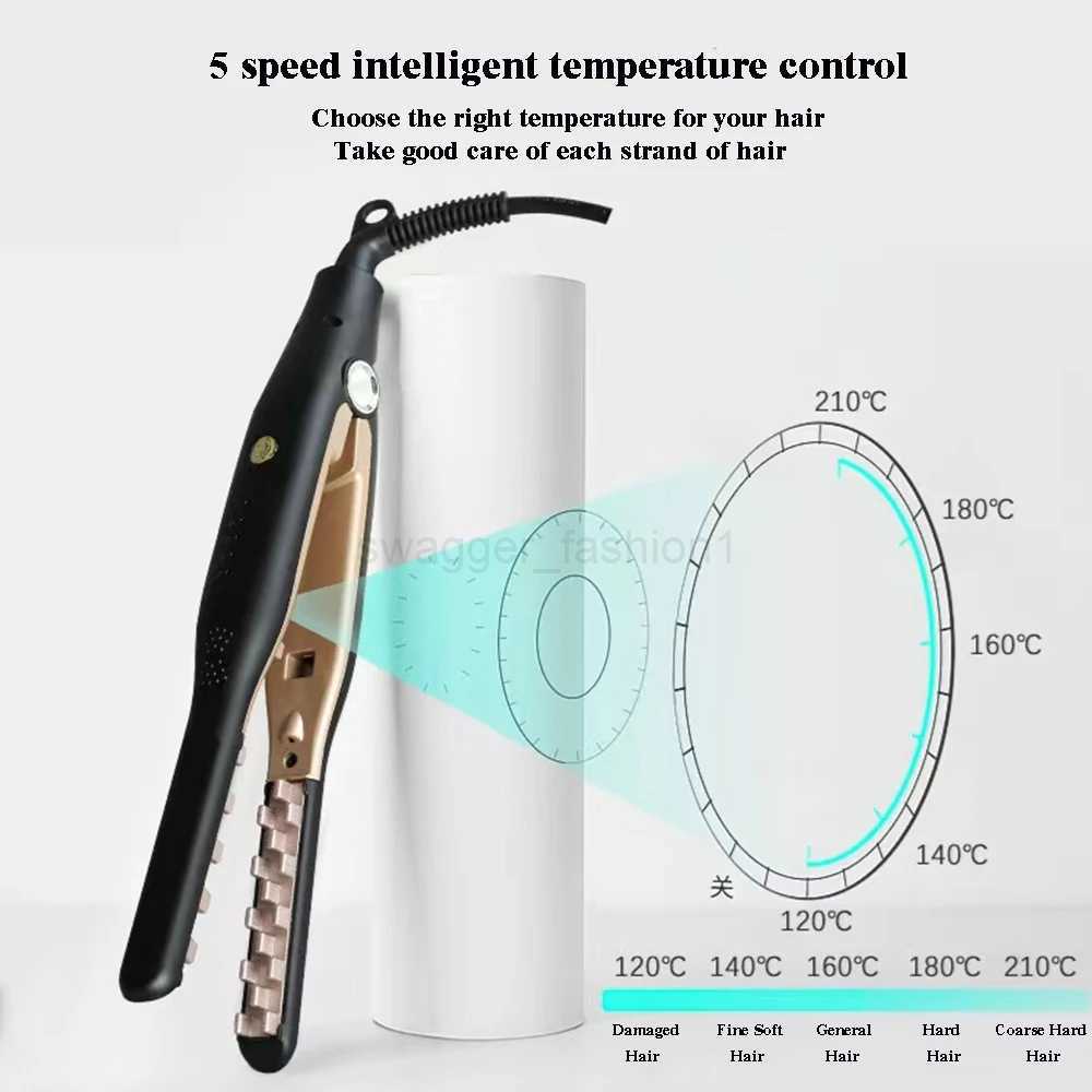 3D Grid Hair Crimper Iron Volumizer Ceramic Professional Hair Fluffy Corrugated Curler Flat Iron Corn Hair SplintB240719