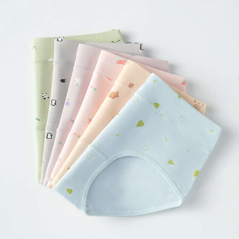 Countryside Style Women's Printed Cute Girl's 7A Antibacterial Pure Cotton Underwear for Women Lingerie Panties Women Underwear Calecon Unde
