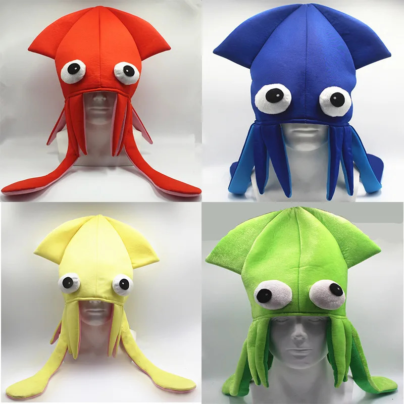 Funny Hats for Adults Squid Octopus Hat for Halloween Christmas Food Costume Party Supplies 240715