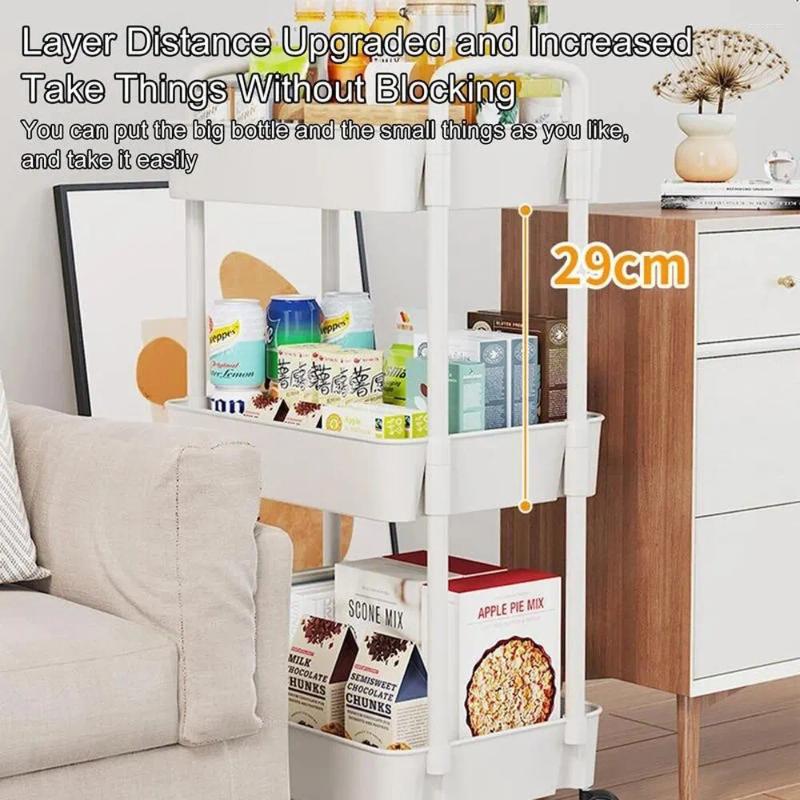 Hoo Mobile Storage Rack Trolley Kitchen Bathroom Bedroom Multi Storey Snac With Wheels Organizer Home Accessories