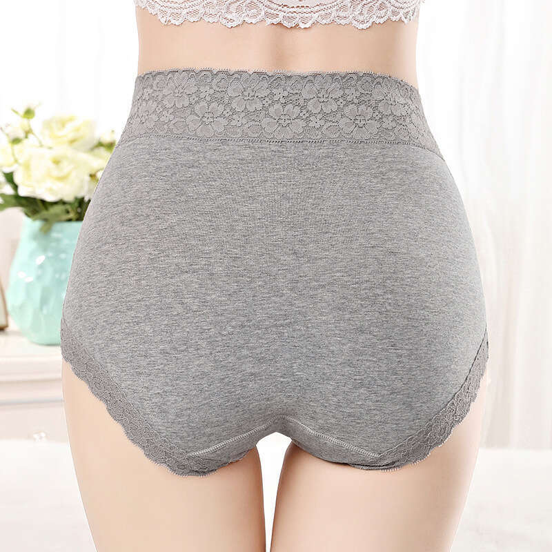 Pure High Waisted Lace Seamless Triangle Pants Pure Cotton Women's Underwear Headband Panties Women Underwear Calzoncillos Underwears Woman Calec